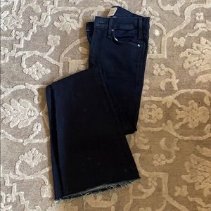 Dark Wash McGuire Flare Jeans Raw Hem